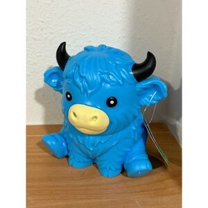 Squeeezy Hyland Cow Blue Fidget Toy NWT